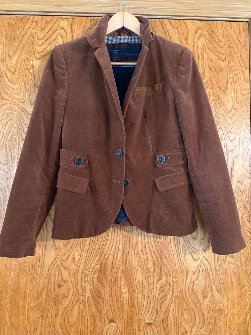 Velvet Brown Blazer Jacket - Women's
